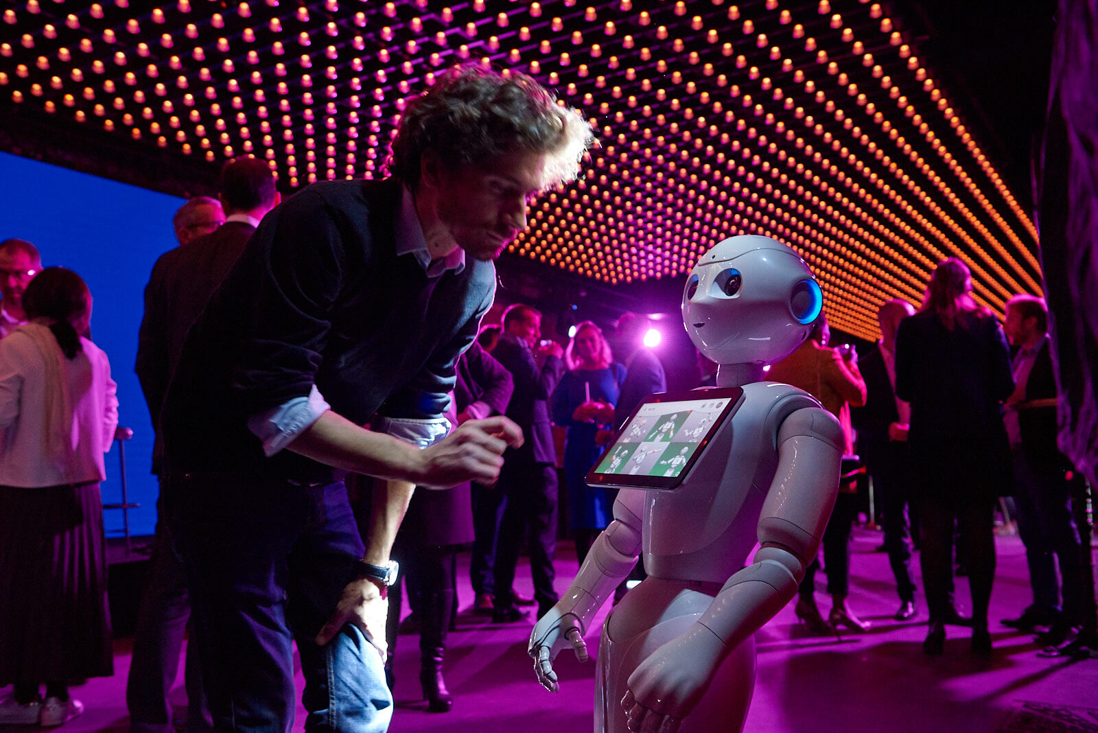 Pepper humanoid robot at an event