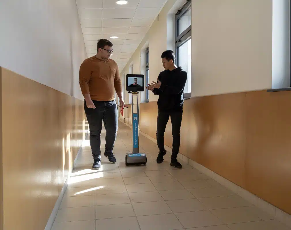 Flexi Beam telepresence robot in use